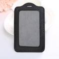 thumbnail image 3 of MasteelfCA 5pcs Vertical Style PU Leather ID Badge Holder Pass Pouch Case (Black), 3 of 3