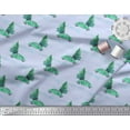 thumbnail image 3 of Soimoi Blue Silk Fabric Car & Cedar Tree Print Sewing Fabric Yard 42 Inch Wide, 3 of 3