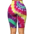 thumbnail image 4 of Puntoco Yoga Pants Clearance Women High Waist Hip Stretch Printed Tie-Dye Fitness Sports Yoga Pants Shorts B, 4 of 5