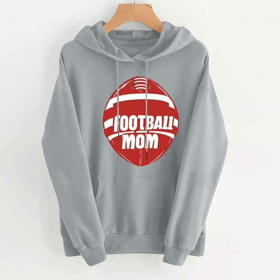 Byworldtasic Women's Hooded SweatshirtsWomens Game Day Hooded Sweater American Football Graphic Tops Football Season Casual Sport Pullover Sweatshirt