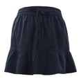 thumbnail image 1 of Falda George para Mujer Corta con Elástico y Jareta en Cintura Olan en Ruedo Negro Talla EG, 1 of 4