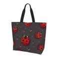 thumbnail image 2 of Fuzoiu Red Ladybugs Print Tote Bags for Women,Shoulder Bag, Gym Tote,Top Handle Ladies Shoulder Bags for Work Beach Travel and Shopping Grocery, 2 of 9