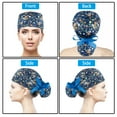 thumbnail image 2 of Scrub Caps Women Bouffant Scrub Hats Caps Nurses, Adjustable Working Cap Ponytail Pouch Tie Back Hats, 2 of 7