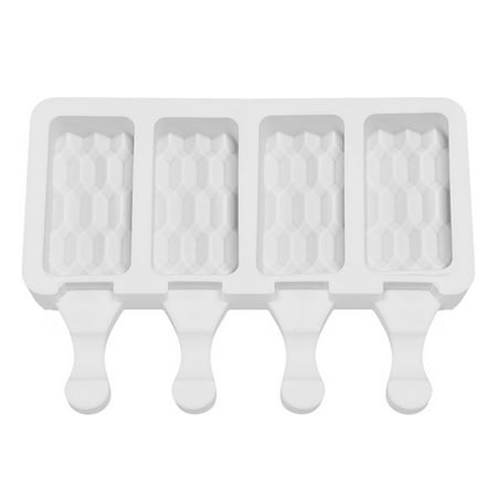 

Reheyre 4-Cavity Silicone Mold - Compartment DIY Geometric Texture - Non-Stick Summer Ice Cream Mold - Household Supplies