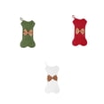 thumbnail image 4 of Bearachild Medias de punto de Navidad con lazo, tela reutilizable, bolsa de regalo para Festival, calcetines decorativos para regalo, decoración de adornos Kits de decoración para fiestas Verde Bearachild HA070095-01, 4 of 6