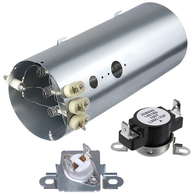 Monkemon 134792700 Elemento Calefactor Para Secadora 137032600 Limitador Térmico Y Termostato 3204267 Compatible Con Secadoras Electrolux Frigidaire Reemplazo Ps2349309 Ap4368653 Ap4368739 Ps2349395 Y