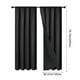 thumbnail image 3 of Cortinas Opacas de Poliéster Pongee Negro con Sistema de Barra, 200X100Cm | Aislantes Térmicas y Acústicas | 1 Unidad, 3 of 6