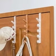 thumbnail image 2 of Bedroom Door Hanger Clothes Plastic Portable Home Storage Organization Hooks Hanging Rack Over Door Purse Holder For Bags Rails, 2 of 9