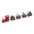 thumbnail image 4 of Adorno de tren de madera de Navidad en miniatura con , manualidades, adorno de mesa pintado decoración del hogar Colco Adorno de tren, 4 of 8