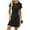 Pleated- BlackBlack, variant on Women's Sundress Short Sleeve Casual T-shirt Dress, Crew Neck Loose Flowy Swing Tunic Dress Summer (Green, S)