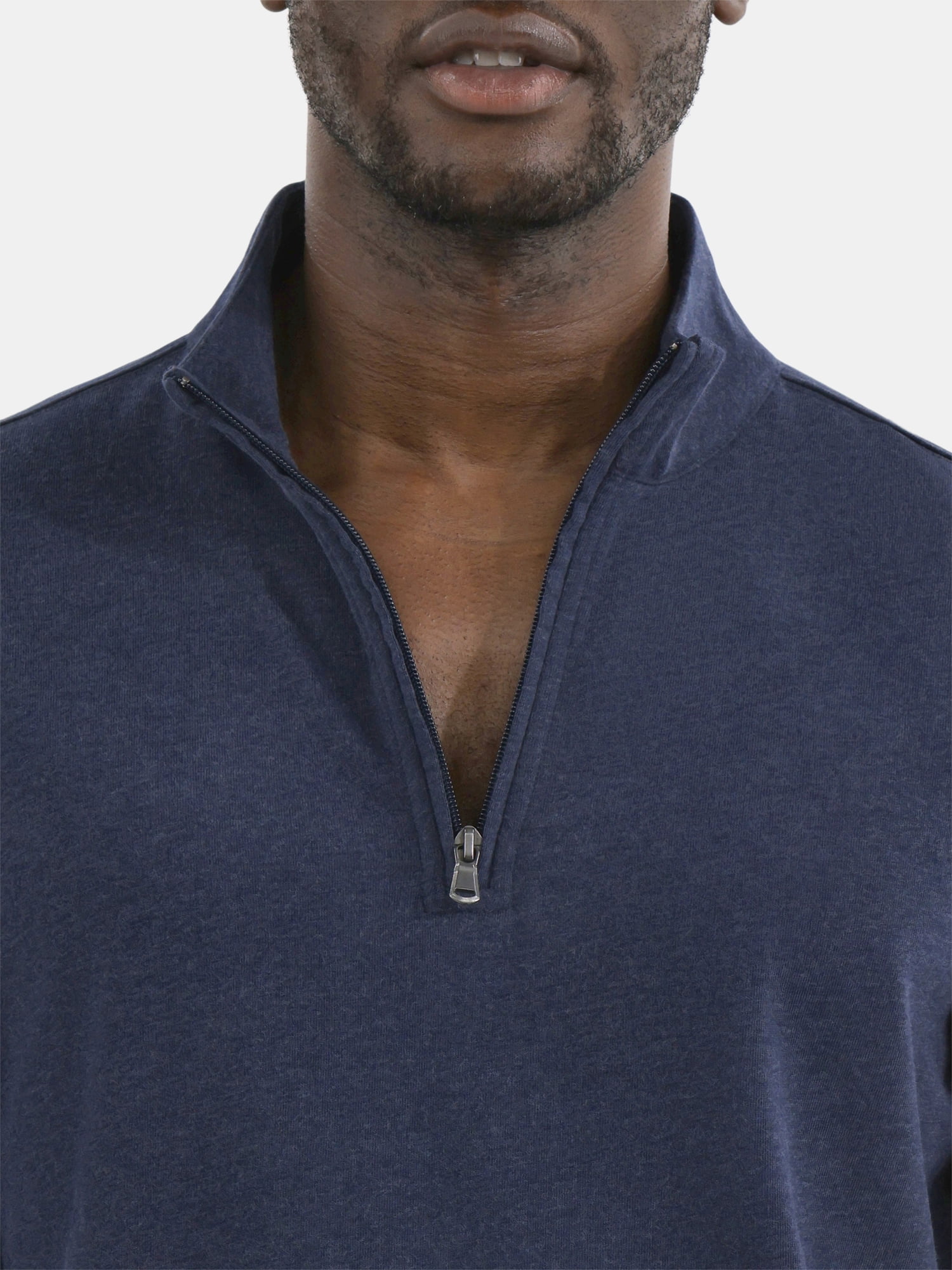 George Men's and Big Men's Knit Jersey Quarter Zip Pullover with Long Sleeves, Sizes S-3XL