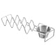 thumbnail image 1 of Soporte para tacos de acero inoxidable Uxcell con tazas para condimentos, bandeja para tacos en forma de ola, sostiene hasta 4 tacos, plateado, 1 of 6