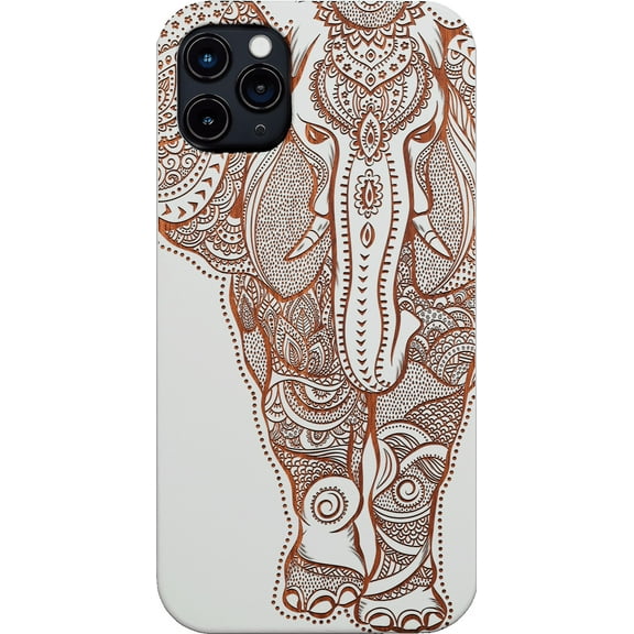 Elephant 2 - Engraved Phone Model: iPhone 11 Pro Max, Color: White