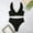 Black swimsuit for women, variant on Bathing Suit for Women Wycnly Womens Bikini Sets 2 Piece Swimsuits for Women Fashion Ruffle Layer Trim Solid Push up Swimsuit Ladies High Waist Bikini Swimwear with Brief
