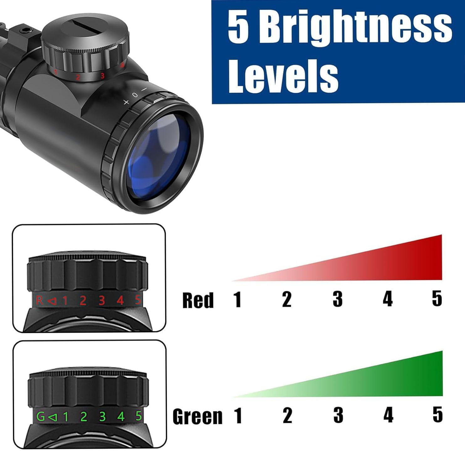 Rifle Scope 3-9x40 , Red & Green Illuminated Optical Scope with 20mm Free Mounts