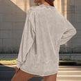 thumbnail image 5 of Yigetop Crewneck Oversized Long Sleeve Shirts for Women Loose Fit Acid Wash Tshirt Basic Solid Color Tee Sweatshirt Lightweight Soft Beige L, 5 of 6