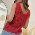 thumbnail image 4 of DuoJiaJ Womens Summer Tank Top For Women 2025 Trendy V Neck Crochet Sleeveless Shirts Sweater Vest Women’s Basic Tank Tops, 4 of 5