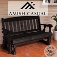thumbnail image 4 of Amish Planeur de Porche Résistant 800 Lb avec Porte-Gobelets (5 Pieds, Teinture Noire Semi-Solide), 4 of 4