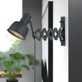 thumbnail image 3 of Modern Industrial Black Plug in Wall Sconces, Vintage Swing Arm Wall Lamp for Living Room, 3 of 5