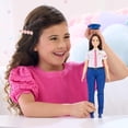 thumbnail image 3 of Barbie Careers Pilot Doll & Accessory, Fashion Doll Wearing Removable Uniform & Shoes with Hat, 3 of 7