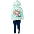 thumbnail image 2 of Paw Patrol Skye Little Girls Pullover Crossover Fleece Hoodie and Leggings Outfit Set Toddler to Big Kid, 2 of 5