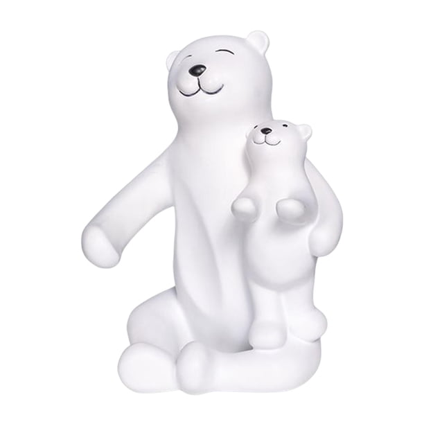Estante de almacenamiento de vino de oso creativo, estatua, soporte de champán de animales, estante de escultura decorativa para decoración hogar Blanco Sunnimix Estante