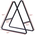 thumbnail image 3 of 2 soportes para posavasos triangulares de metal de hierro negro, para guardar posavasos redondos y cuadrados, aptos para entre 4 y 9 posavasos, 4,3 pulgadas, 3 of 4