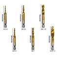 thumbnail image 2 of 6 uds M3-M10 HSS juego de brocas de taladro combinado vástago hexagonal herramienta de grifo compuesta, 2 of 9
