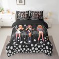 thumbnail image 2 of Erosebridal Crystl Glitter Bedding Sets King Size,Music Guitar Bed in a Bag King size,Bling Sequin Print Bedding King Size,Lightweight Princess Bedroom Decorative,Reversible,7-Piece, 2 of 6
