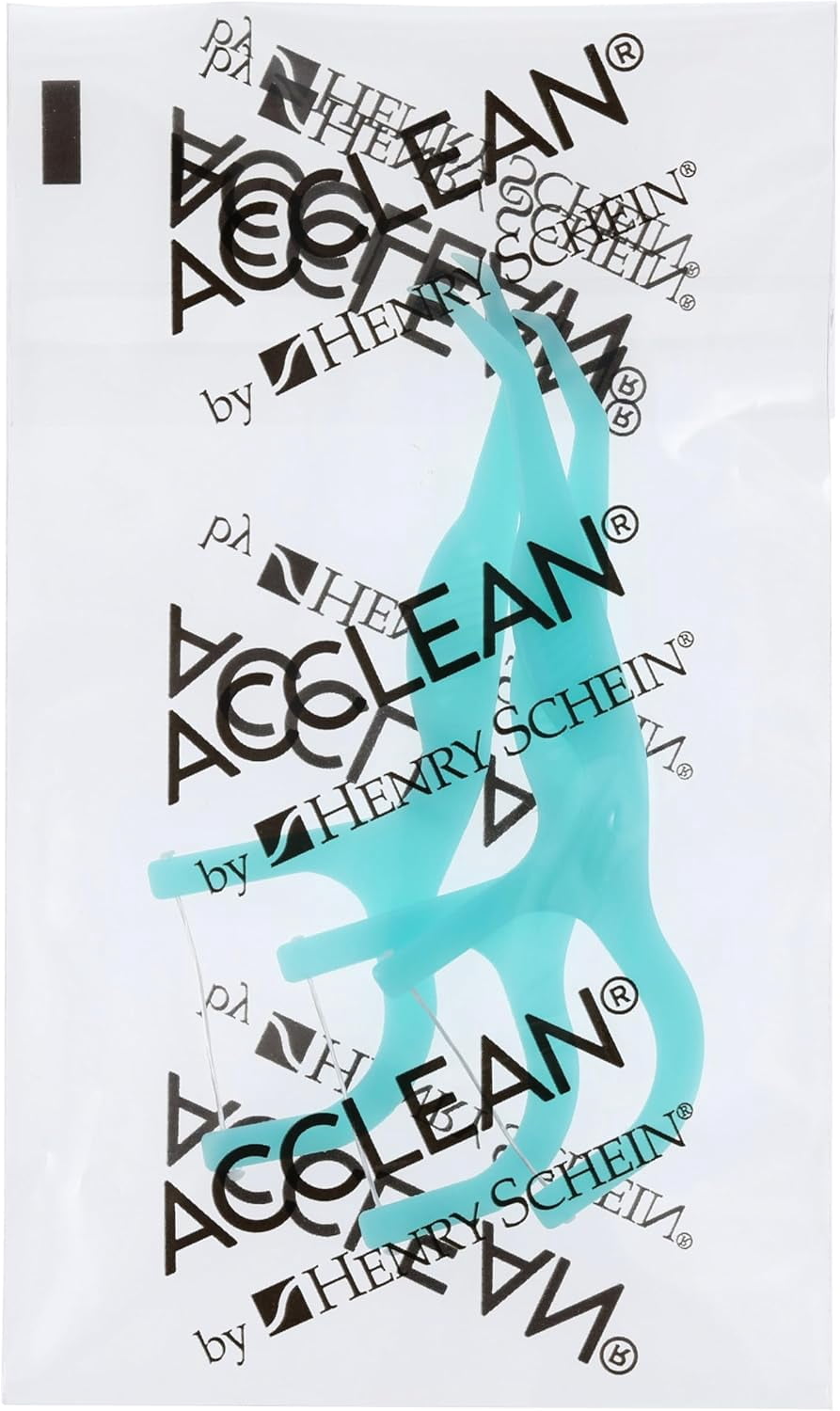 Acclean Dental Flossers Mint, 144 Count (48 Packs of 3), Interdental Floss Picks with Gum Stimulator, Strong Shred-Resistant Floss, Dispenser Box for Easy Storage
