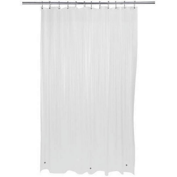 Bath Bliss 70" x 72" PVC Heavy Grommet Bathroom Shower Liner in Frost Clear