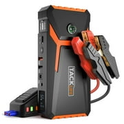 Tacklife T8 Car Jump Starter 800A Peak 18000mAh with LCD Display (up to 7.0L Gas, 5.5L Diesel Engine) 12V Auto Battery Booster with Smart Jumper Cable, Quick Charger