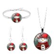 thumbnail image 3 of 1 Set Christmas Snowman Jewelry Time Gemstone Necklace Set Bracelet Earring Set, 3 of 8