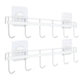 thumbnail image 1 of Ganchos De Pared Adhesivos, Riel De Cocina, Soporte Para Utensilios Que Ahorra Espacio, 2 Blancos, 1 of 6