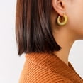 thumbnail image 6 of Zetshion Chunky Hoop Earrings, Gold, for Women, 6 of 7