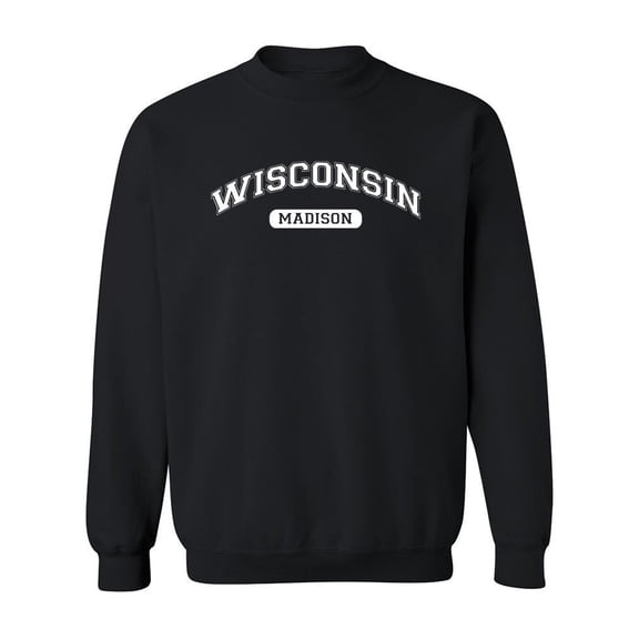 Madison Wisconsin Men Sweatshirt, Male 4X-Large