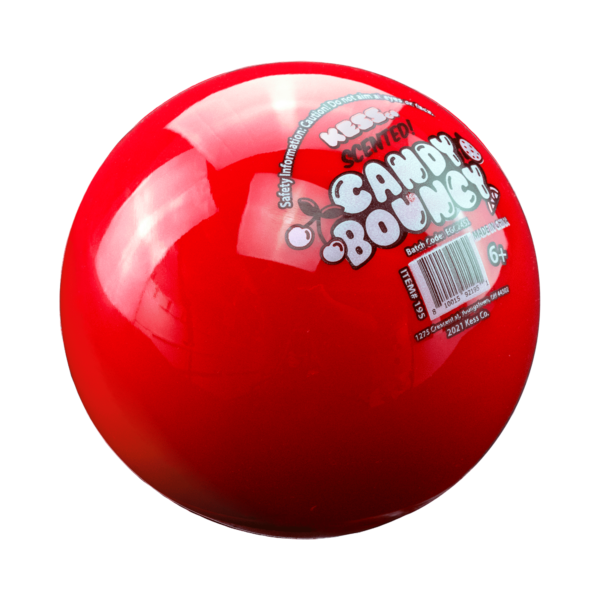 *Balle de jeu rebondissante parfumée aux fruits Candy de KessCo – 1 pièce – Les couleurs peuvent varier