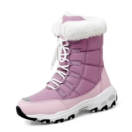 

Women‘s Non-slip Waterproof Outdoor Shoes Winter Snow Boots Warm Faux Fur Lined Comfortable Boots