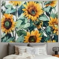 thumbnail image 2 of PRATYUS  Sunflower Wall Tapestry, Yellow Mandala Nature Plant Tapestry, Art Wall Hanging Home Decoration Tapestry for Bedroom Living Room 40x30inch, 2 of 6