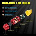 thumbnail image 4 of Alla Lighting CAN Bus T25 3156 3157 LED Bulbs Amber Yellow Turn Signal Lights, Plug-n-Play 3457NAK 4157NAK 5702AK 3757AK CANBUS Blinker Lamps Upgrade, 4 of 10