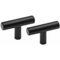 thumbnail image 3 of Paquete de 10 perillas para muebles, puerta, barra en T, cajones, perilla de acero inoxidable, puerta, armario, dormitorio, muebles de cocina, negro - perilla en T - 50 mm negro, 3 of 5