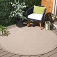 thumbnail image 2 of SAFAVIEH Sisal All-Weather Dixie Bordered Indoor/Outdoor Area Rug, Ivory/Beige, 6'7" x 6'7" Round, 2 of 9