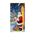 thumbnail image 2 of Housse de Porte de Noël, Décoration en Tissu Polyester avec Design Père Noël, Rideau de Porte Festif pour Usage Intérieur et Extérieur, 90 x 180 cm, Multicolore, 2 of 6