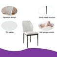 thumbnail image 3 of 45.3" Round Dining Table Set, Mid Century Modern Round Dining Table for 4 Person, with Steel Legs, Coffee Table for Kitchen Dining Room, Office, Save Space, 3 of 3