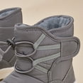 thumbnail image 7 of Quealent Boys Girls Winter Snow Boots Slip Resistant Outdoor Cold Weather Boots with Faux Furry Lining Gray for Size 7, 7 of 7