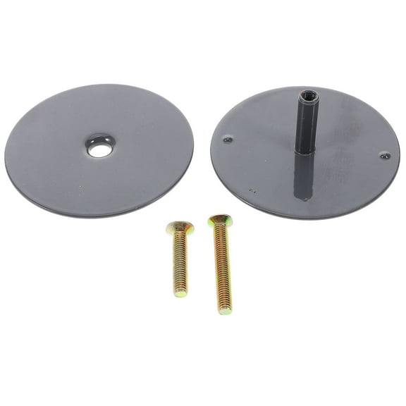 OUNONA 1 Set Door Knob Hole Cover Plate 2-5/8'' Diameter Metal Hole Cover for Concealing Deadbolt Lock Holes Includes Mounting Screws