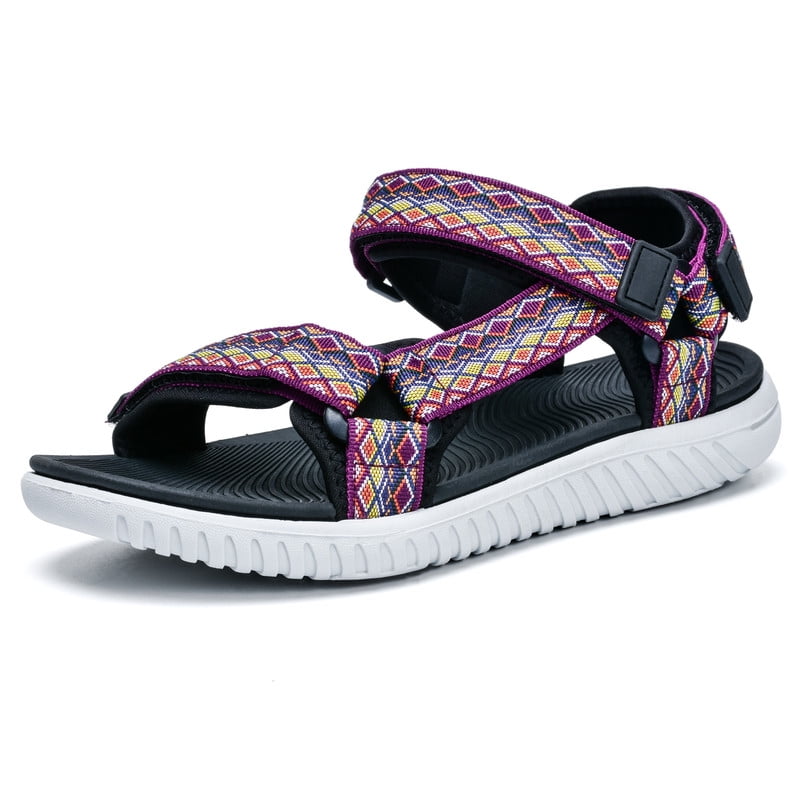 Women's Hiking Sandals Adjustable Hook and Loop Straps Sport Sandal