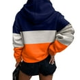 thumbnail image 7 of Zedker Casual Color Block Splicing Long Sleeve Hooded Sweatshirts for Women,Comfy Loose Leopard Print Fall Hoodies with Kangaroo Pocket,Orange,L, 7 of 7