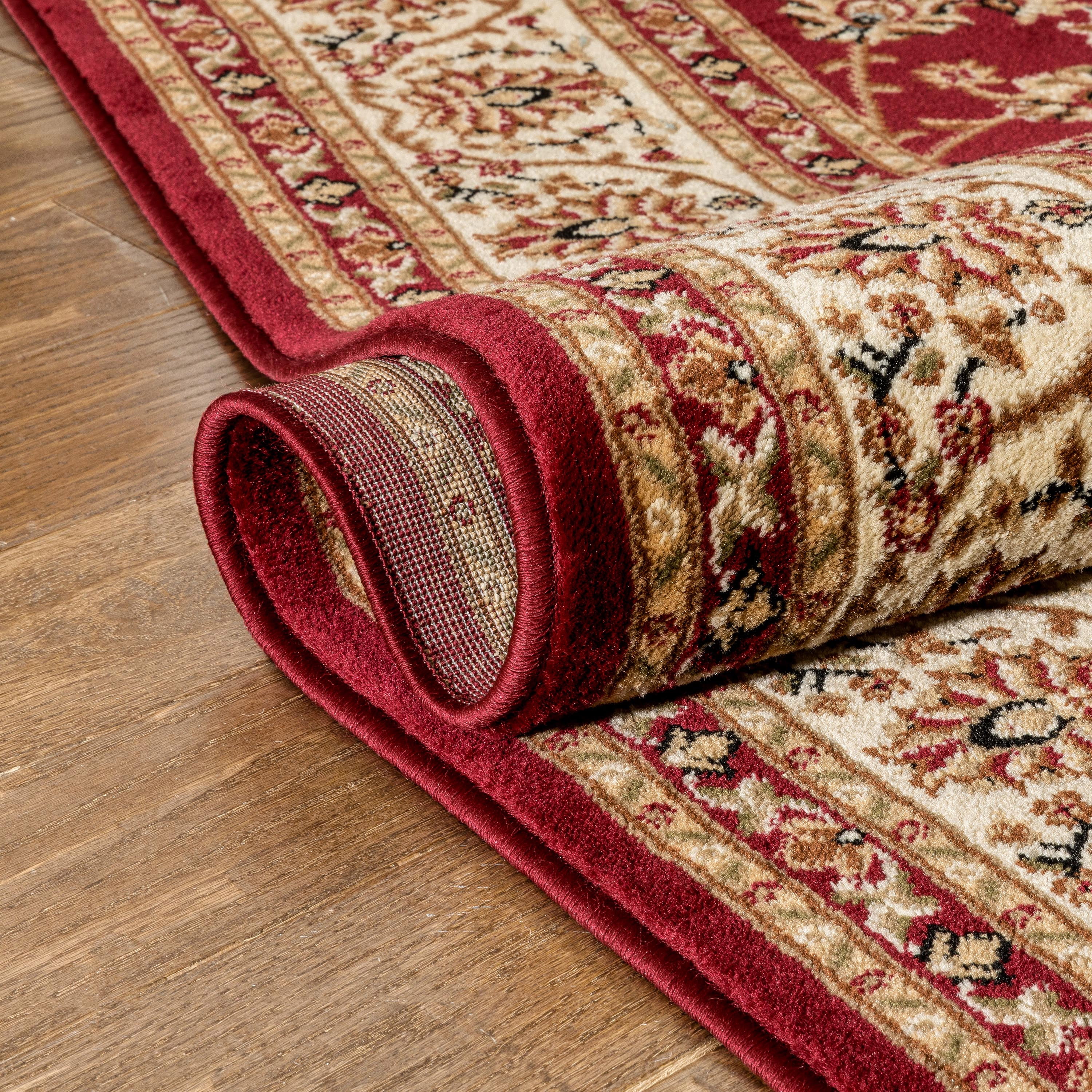 Well Woven Barclay Sarouk Traditional Oriental Panel Red 9'3" x 12'6" Area Rug