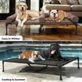 thumbnail image 6 of Veehoo Cooling Raised Dog Bed + Removable Double Dog Bed Cushion, 59" x 37.5", Brown, 6 of 7